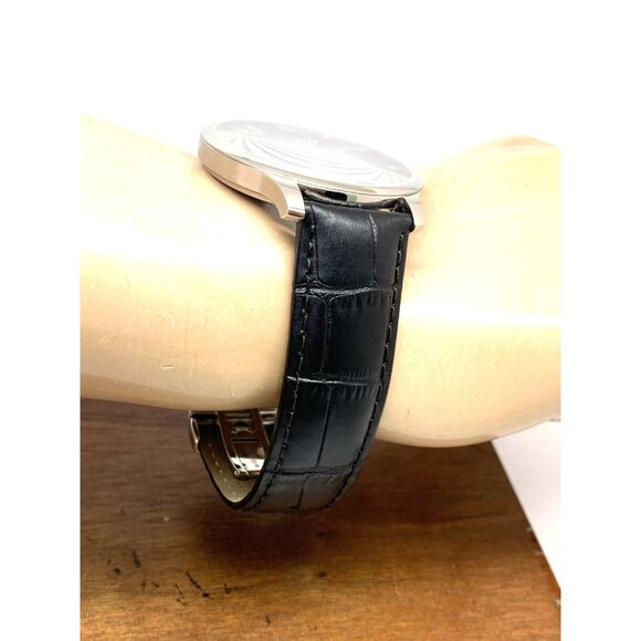 Tissot Men's Watch Swiss Quartz Blue Dial 42mm Black Leather Band T0636101604700 - Picture 12 of 14
